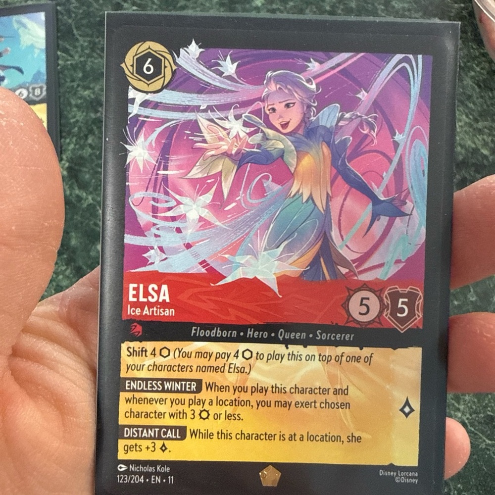 Disney Lorcana Elsa Ice Artisan legendary winterspell Card - Multicolor
